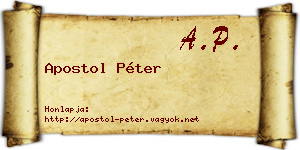 Apostol Péter névjegykártya