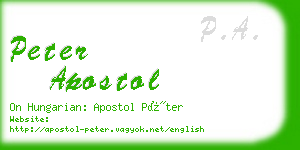 peter apostol business card